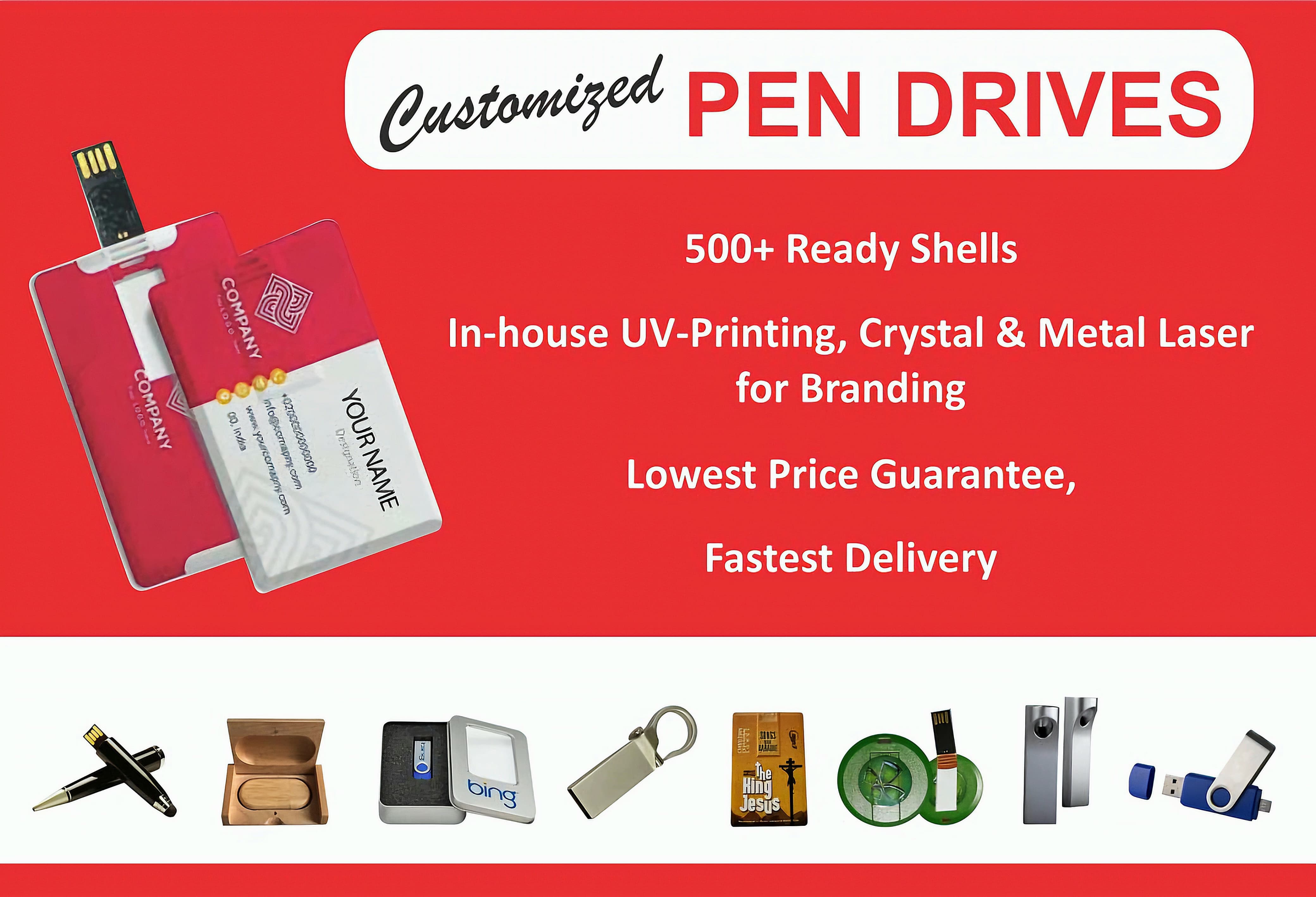 Custom branded pen drives